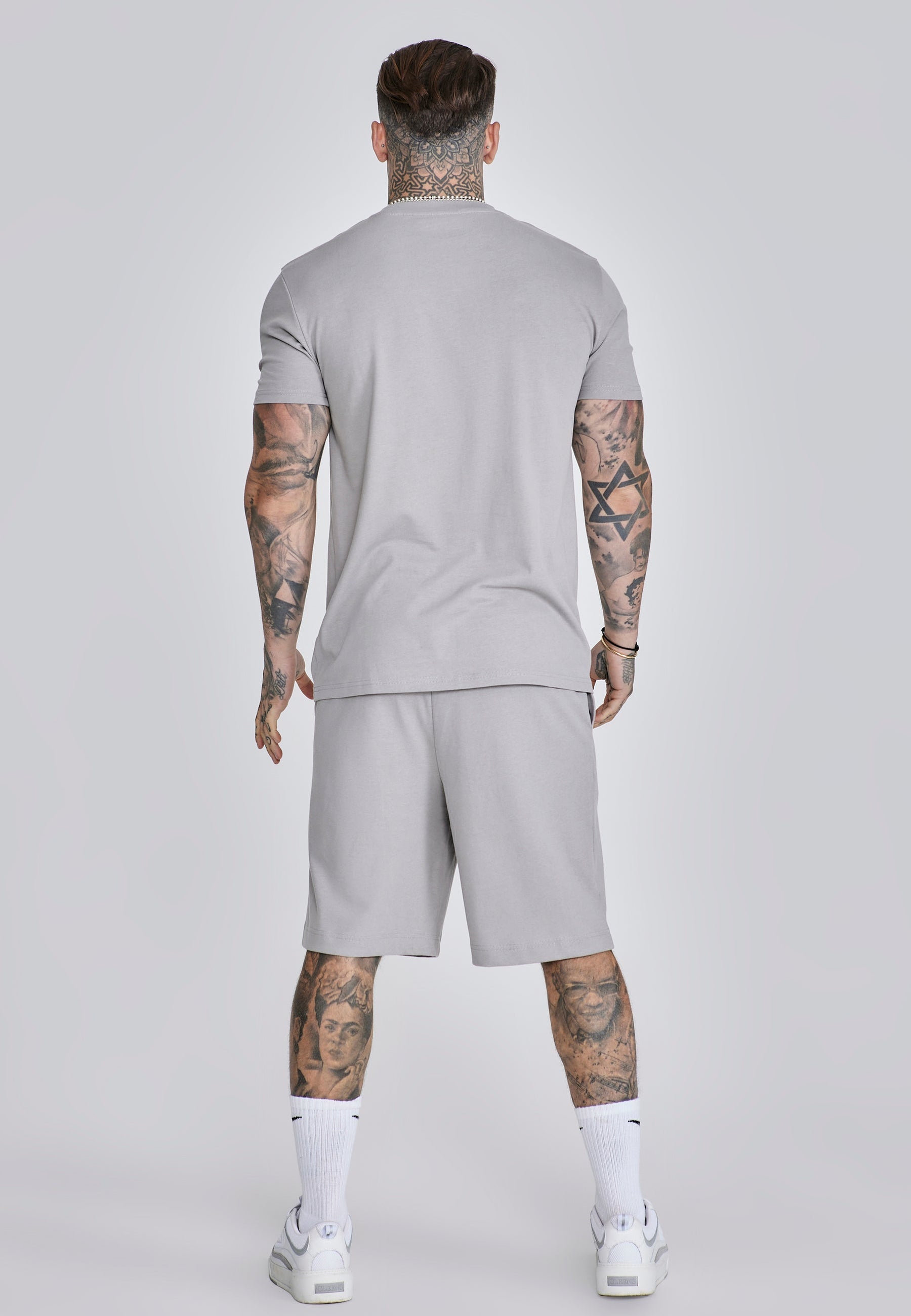 Grey T-Shirt and Shorts Set