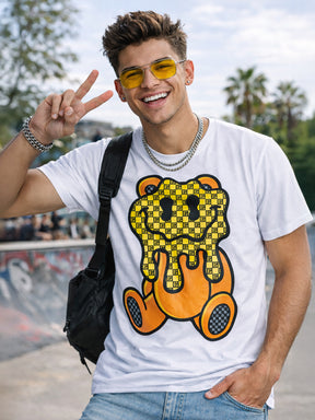 White Melting Bear Tee