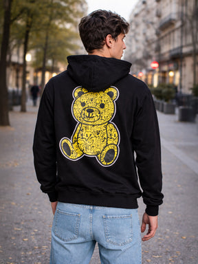 Black Smiley Bear Hoodie