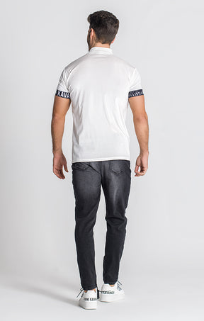 White Montecarlo Elastic Polo