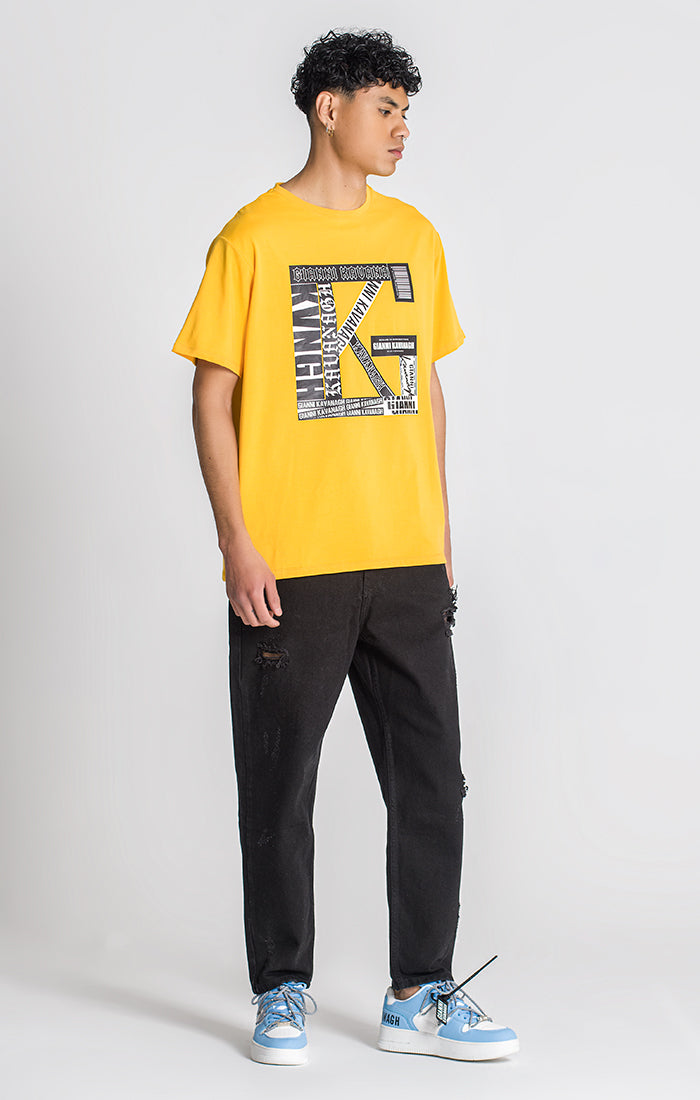 Yellow Overlap Oversized Tee