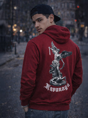 Burgundy Warrior Angel Hoodie