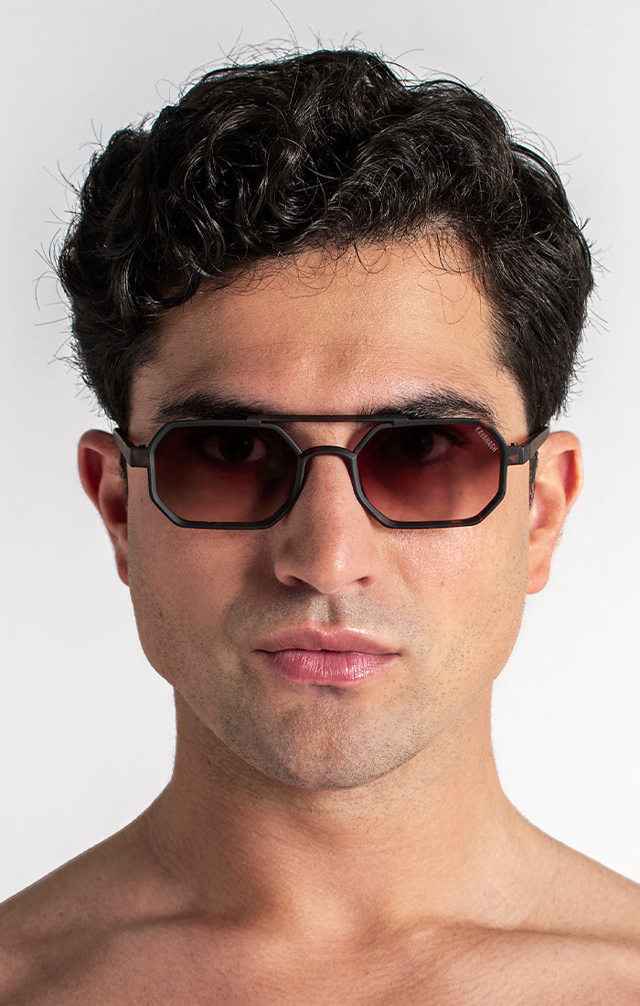 Brown Hexa Sunglasses