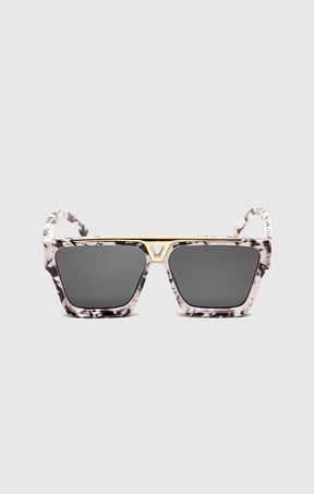 White Rise Marble Sunglasses