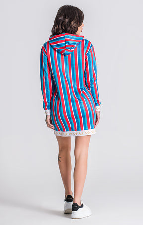 Multicolor Exotic Vibe Hoodie Dress