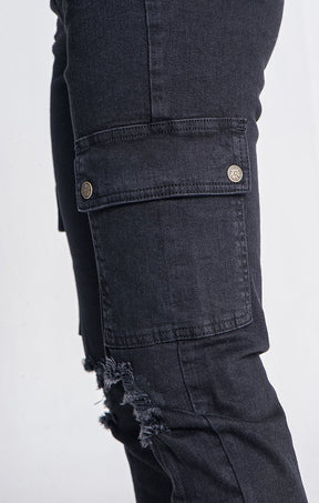 Black Core Cargo Jeans