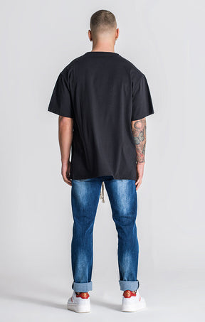 Black Acronym Oversized Tee