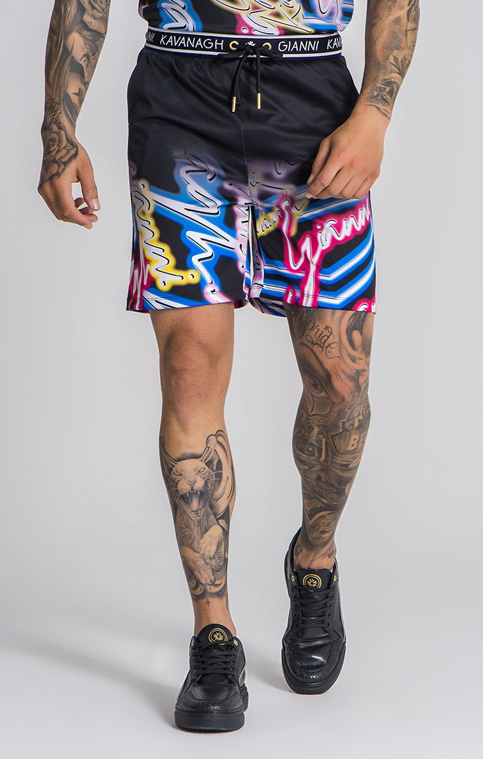 Black Soho Faded Shorts