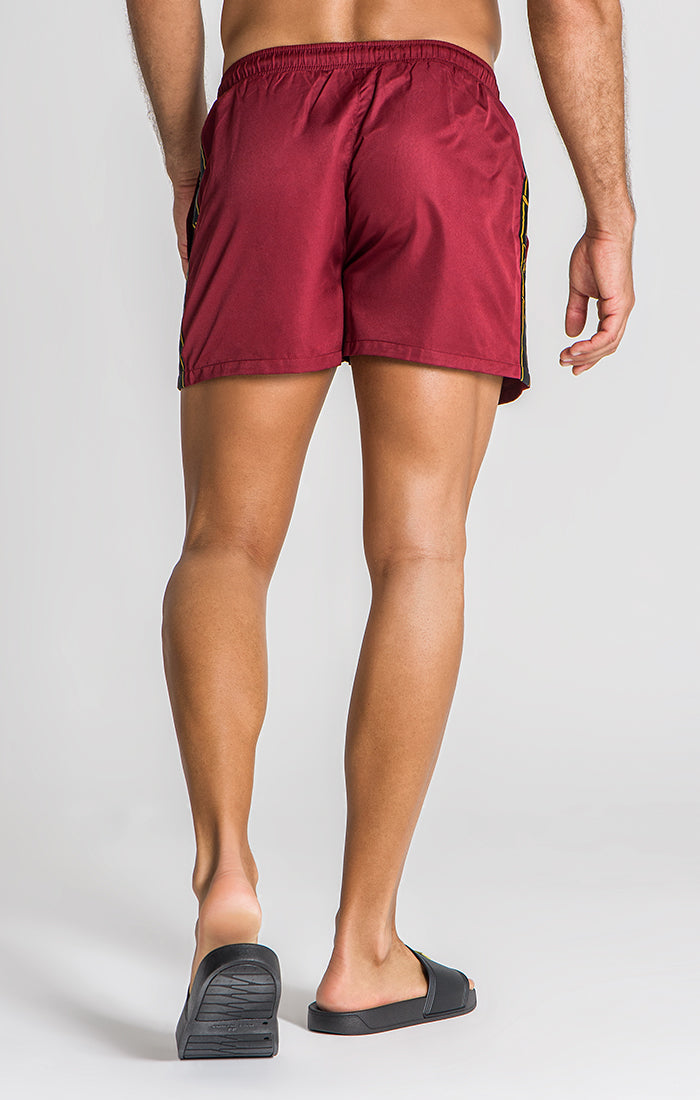 Burgundy Limits Swimshorts