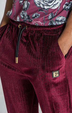 Burgundy Novel Joggers