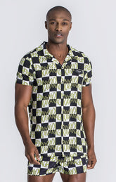 Checkerboard Print Hawaiian Shirt