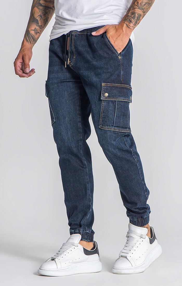 Dark Blue Core Loose Cargo Pants