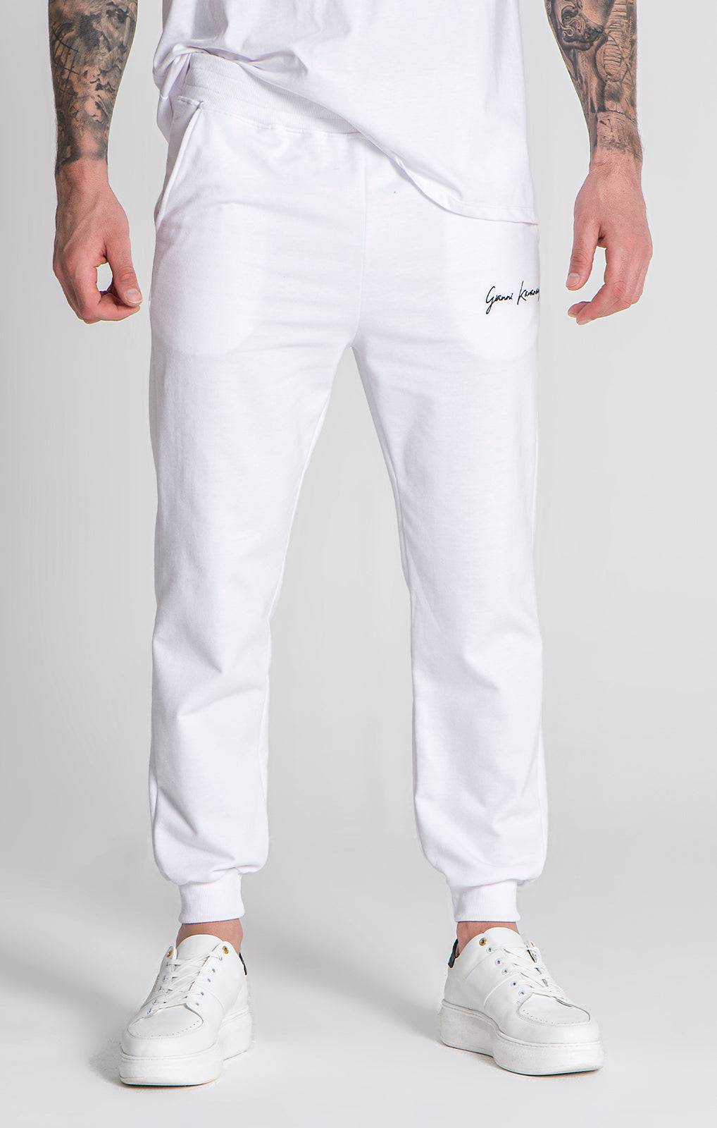 White Signature Joggers