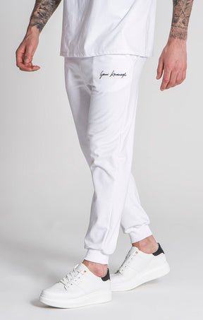 White Signature Joggers