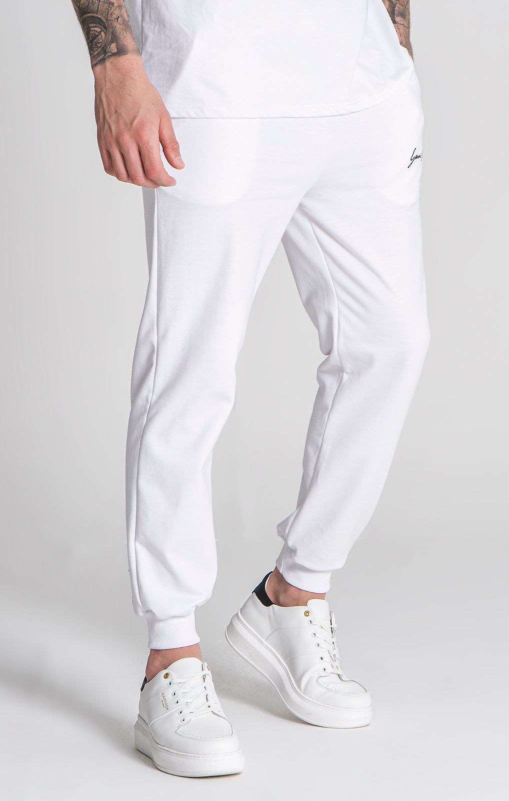 White Signature Joggers