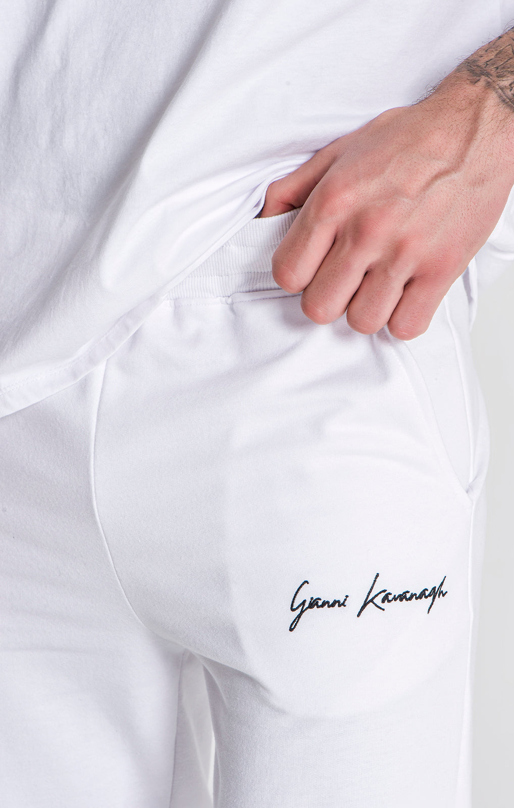 White Signature Joggers