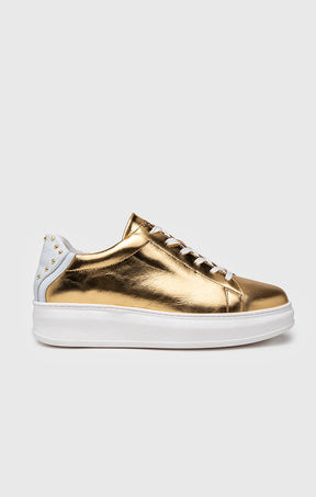 Gold Punk Upscale Sneakers