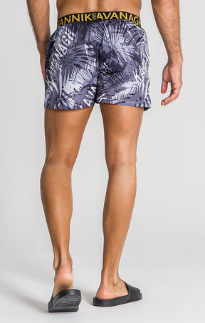 Grey Safari Tropics Swimshorts