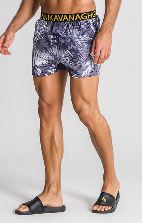 Grey Safari Tropics Swimshorts