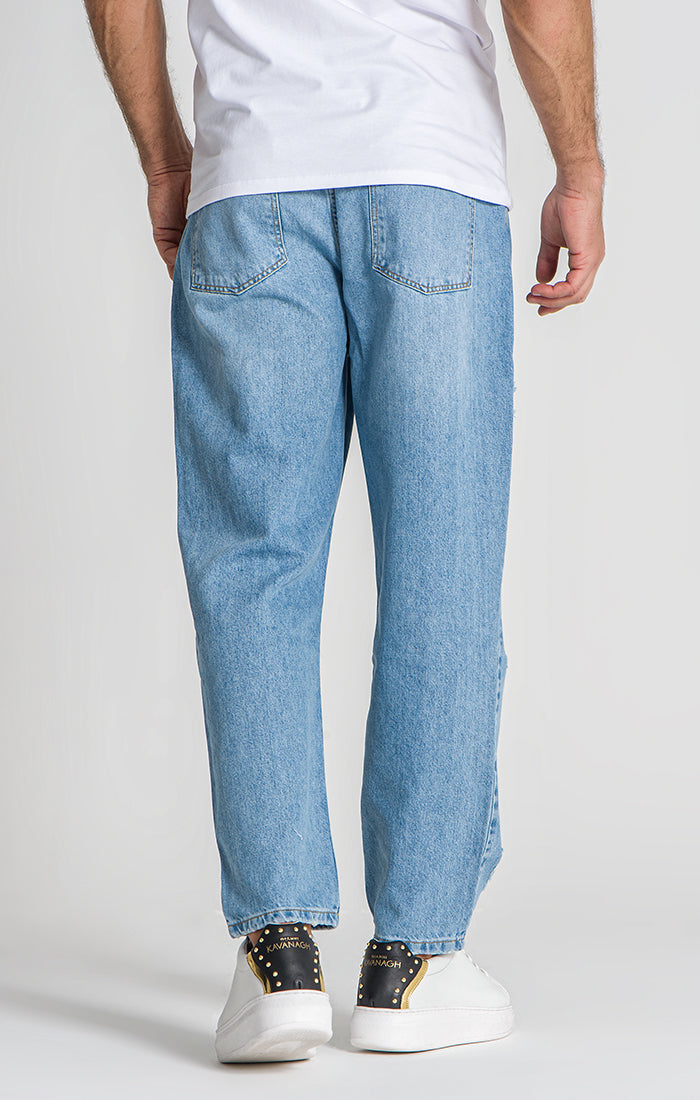 Light Blue Ripped Balloon Leg Jeans