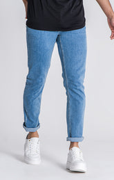 Light Blue Straight-Leg Jeans