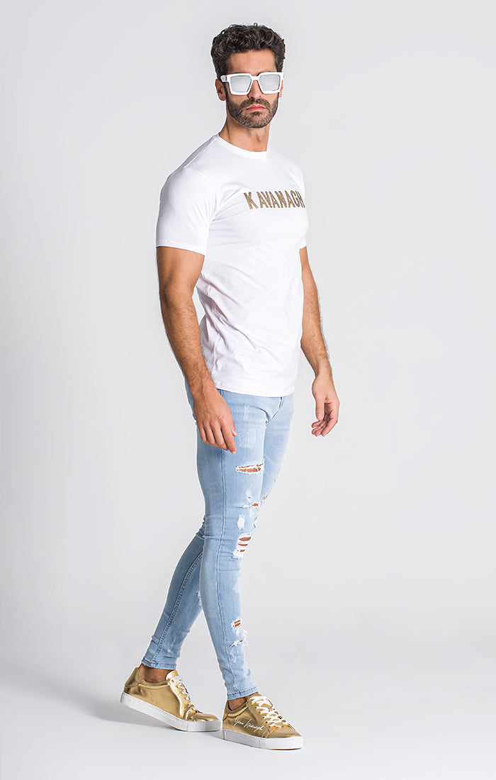 White Sequin Luxe Tee