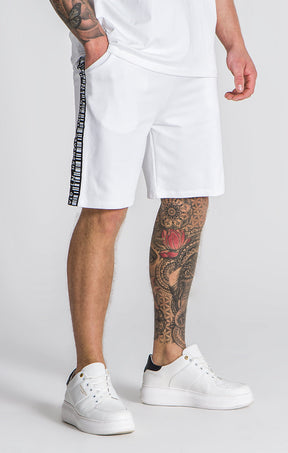 White Barcode 2.0 Shorts