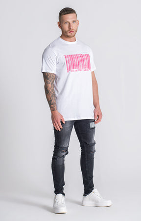 White Barcode 2.0 Tee