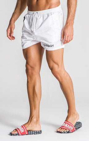 White Dimension Swimshorts