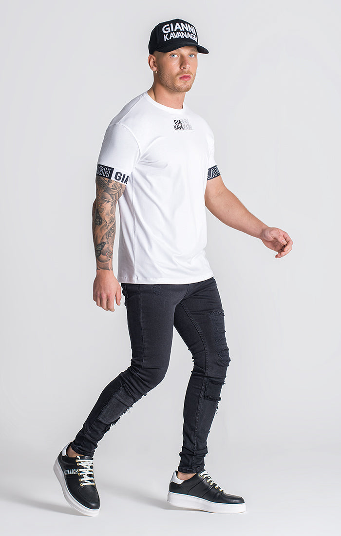 White Edge Elastic Tee