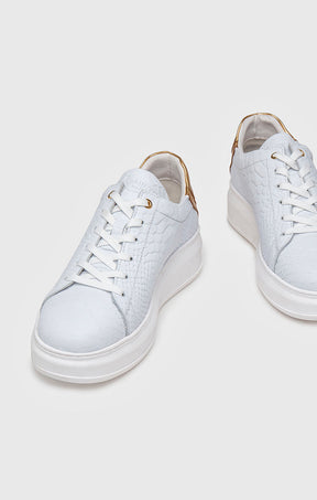 White Gold Upscale Sneakers