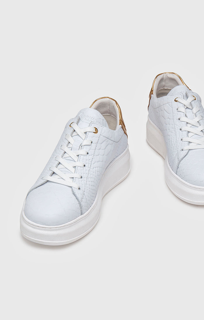 White Gold Upscale Sneakers