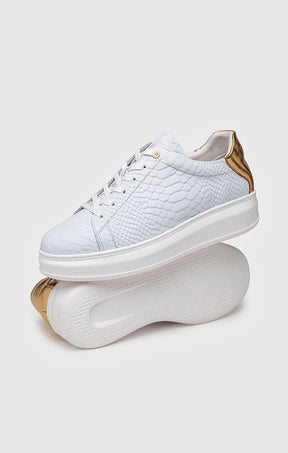 White Gold Upscale Sneakers