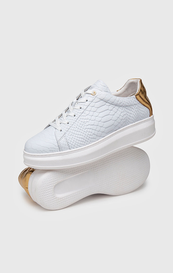 White Gold Upscale Sneakers