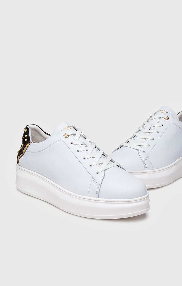 White Punk Upscale Sneakers